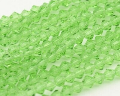Cristalli bicono 4 mm Verde chiaro