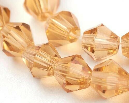 Cristalli bicono Rosa salmone 4-6 mm