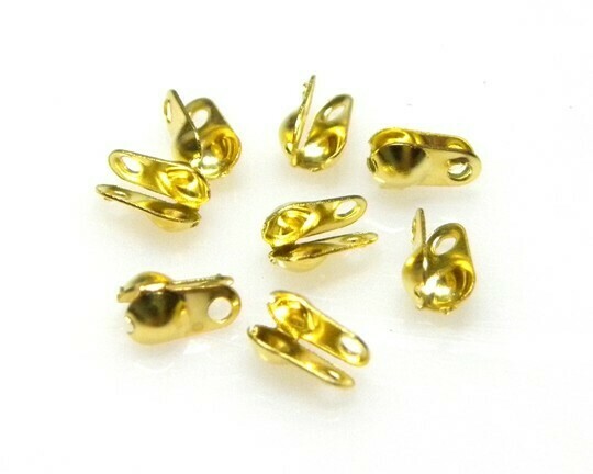Terminale copri nodo Laterale Oro 6x3,5 mm