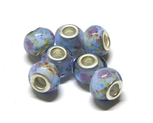 Perle foro largo Bluino 2 pz