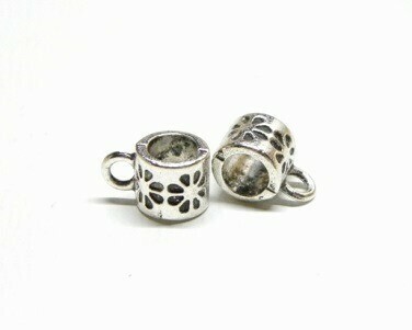 Ganci per charms Fiore 7x6 mm