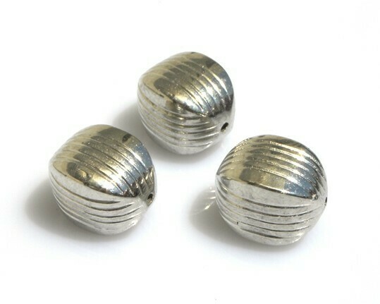 Distanziatore perla rigata 8 pz