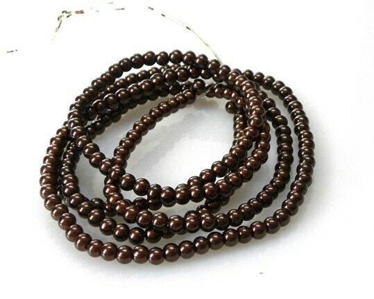 Verto perlato Marrone 4 mm