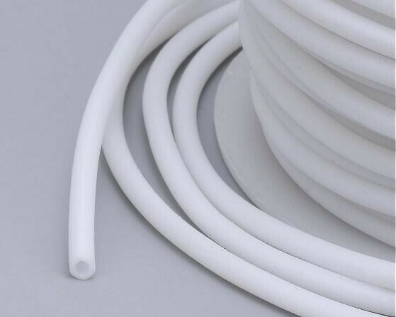 Caucciù tubolare forato 3 mm  Bianco 2 Mt