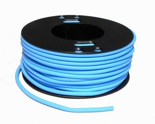 Caucciù tubolare forato  Azzurro 4 mm