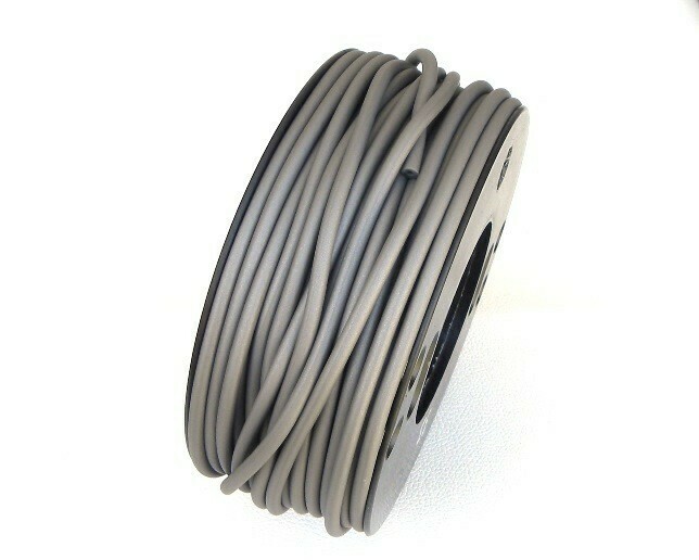 Caucciù tubolare forato Grigio Chiaro 4 mm