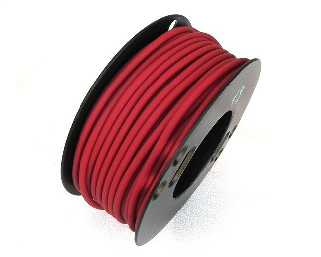 Caucciù tubolare forato Rosso scuro 4 mm