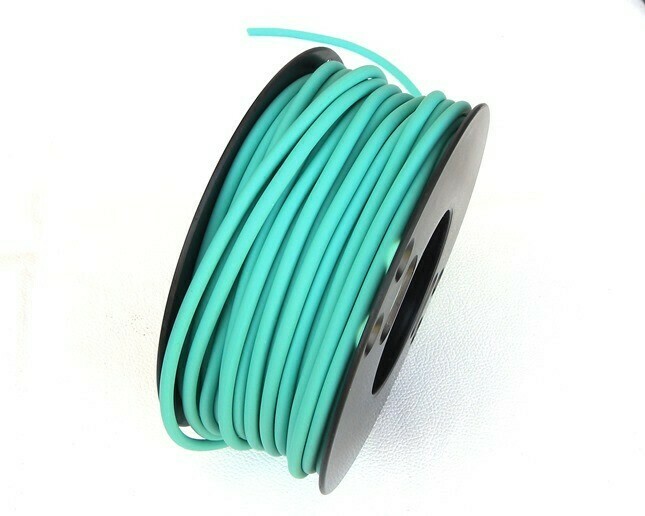 Caucciù tubolare forato Verde Laguna 4 mm