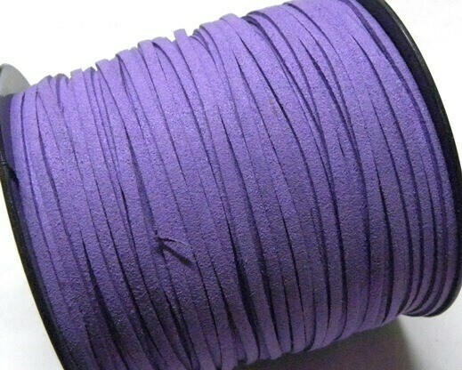 Fettuccia in Alcantara Lilla scuro 2,5 mm-5 mt
