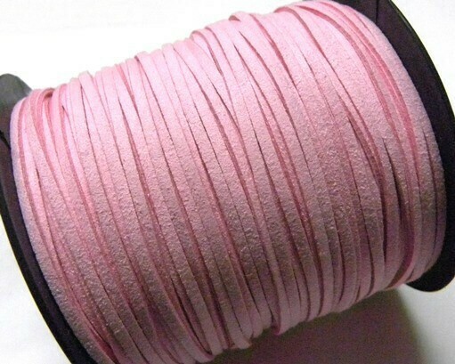 Fettuccia in Alcantara Rosa 2,5 mm-5 mt