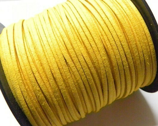 Fettuccia in Alcantara Giallo 2,5 mm