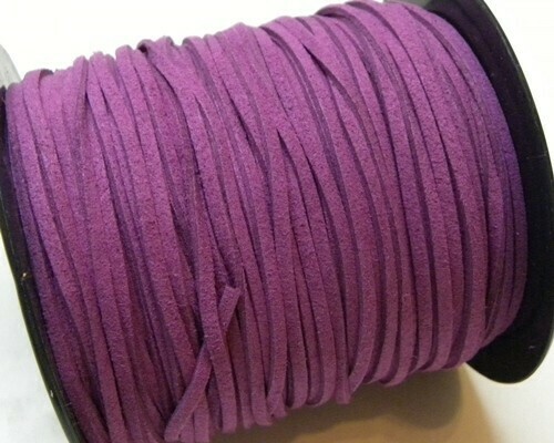 Fettuccia in Alcantara Ciclamino scuro 2,5 mm