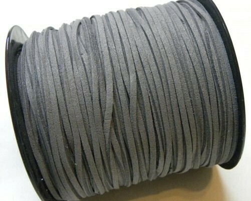 Fettuccia di Alcantara Grigio scuro 2,5 mm