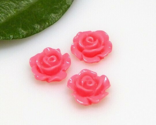 Rosa piatta Rosa corallo 10x4,5 mm