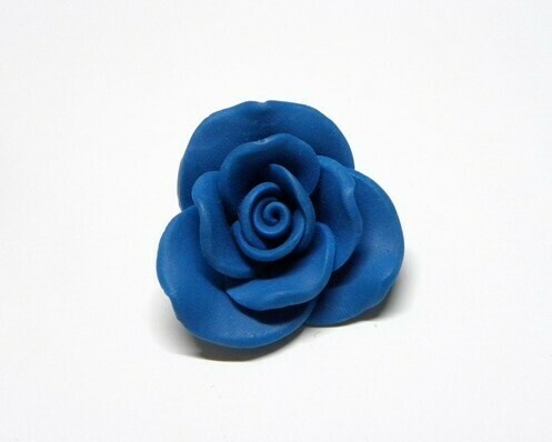 Fiore in fimo blu Navy
