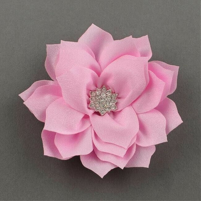 Fiore Rosa con strass