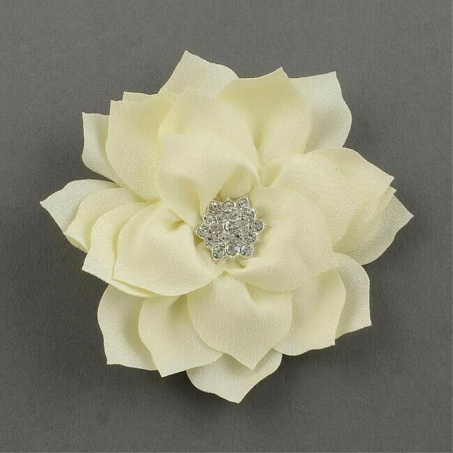Fiore Avorio con strass