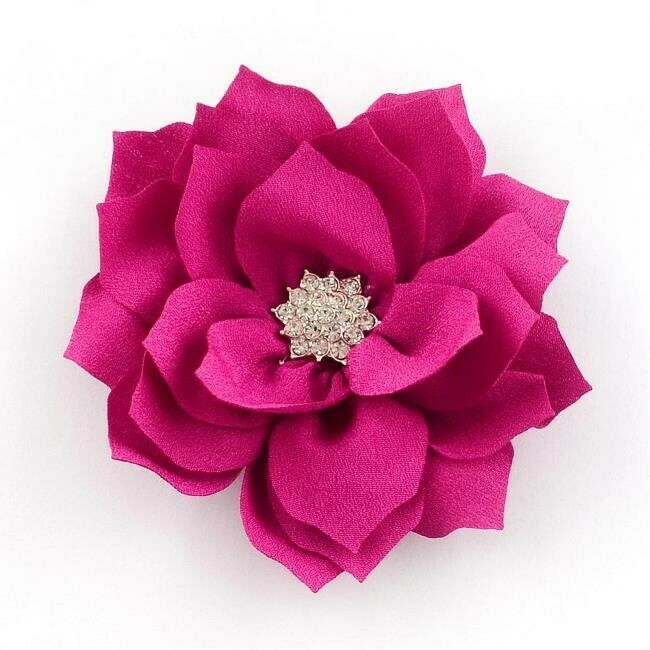 Fiore Fuxia con strass