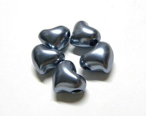 Cuore perlato grigio