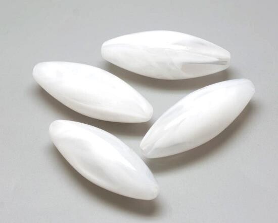 Oliva di resina Cristallo Opale 58x22 mm