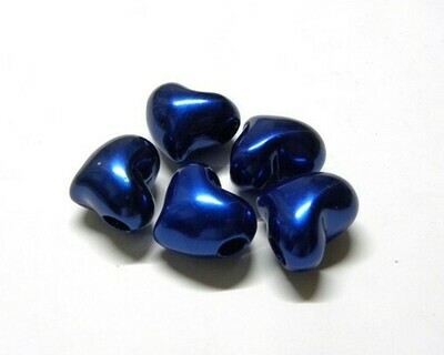 Cuore perlato blu