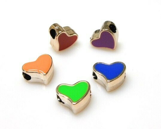 Cuori foro largo Mix color 5 Pz