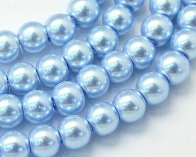 Filo di Perle in vetro Bluino 8 mm