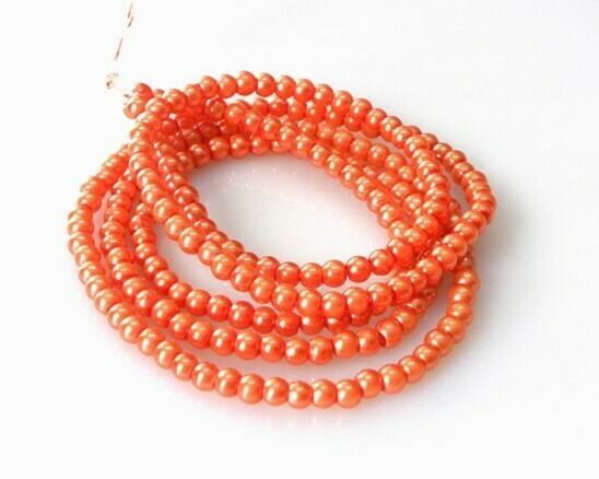 Verto perlato Arancio 4 mm