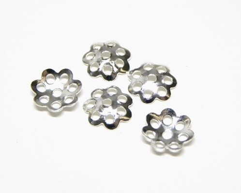 Coppette Fiore Silver 8 mm