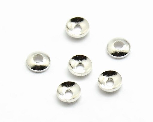 Coppette Lisce Silver 4-6 mm