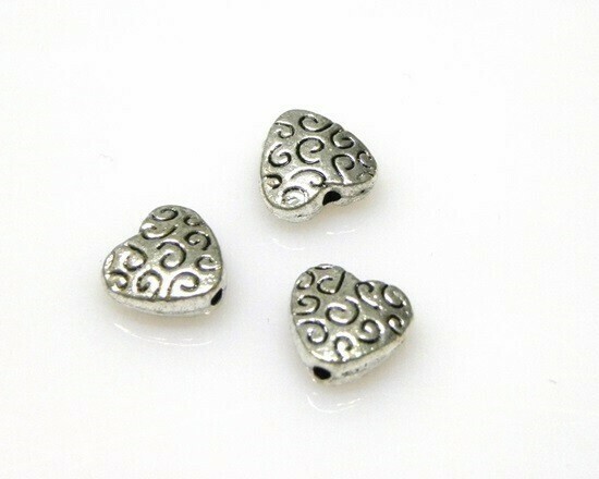 Separatore Cuore piatto decorato 10 pz