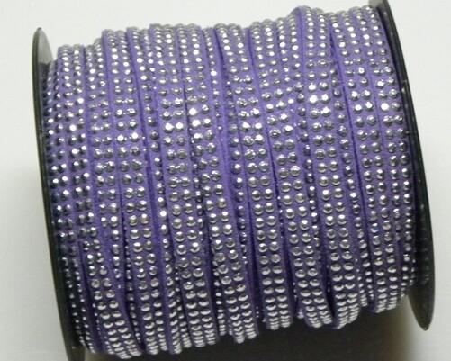 Alcantara Strass Viola 5 mm