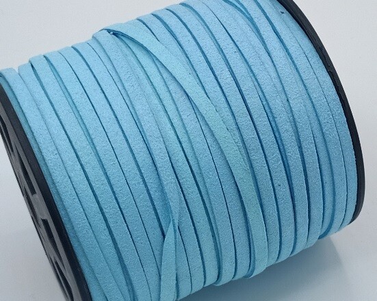 Fettuccia di Alcantara Azzurro 4 mm