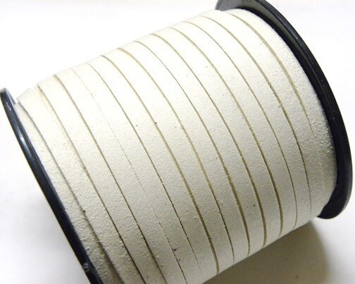 Fettuccia di Alcantara Bianco 4 mm
