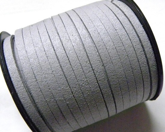 Fettuccia di Alcantara Grigio 4 mm