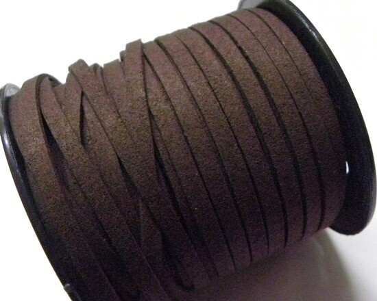 Fettuccia di Alcantara Marrone 4 mm
