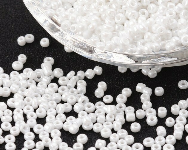 Perline Rocaille Bianco Perlato