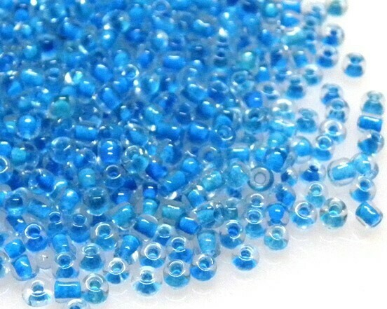 Perline Rocaille Turchese Cristallo