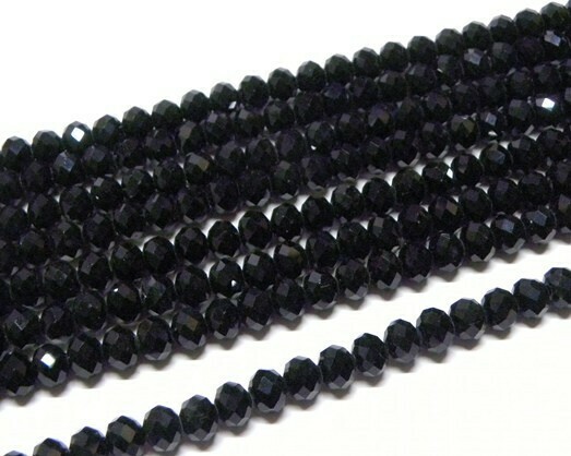 Cristalli cipolla Nero 4x3 mm