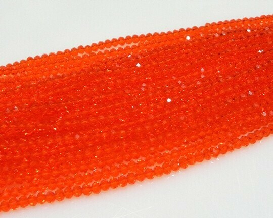 Cristalli cipolla Arancio intenso 4x3 mm