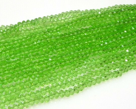 Cristalli cipolla Verde mela 4x3 mm