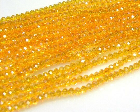 Cristalli cipolla Ambra Boreale 4x3 mm