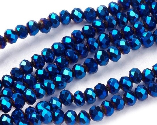 Cristalli Cipolla Blu metal 4x3 mm