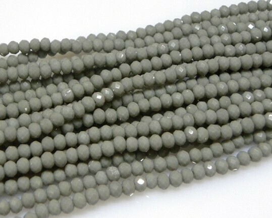 Cristalli cipolla Grigio pastello 4x3 mm