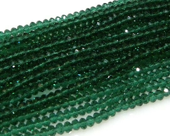 Cristalli cipolla Verde bottiglia 4x3 mm