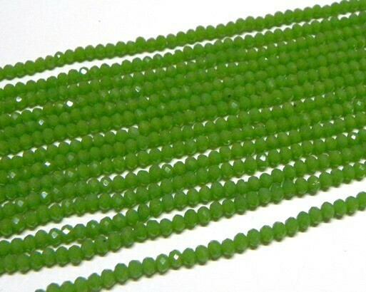 Cristalli cipolla Verde medio opale 4x3 mm