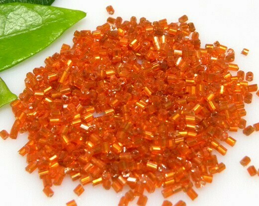Perline tubetto Arancio 2,5 mm