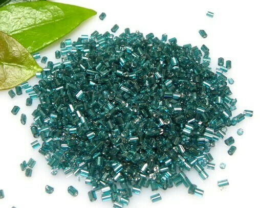 Perlne tubetto 2,5 mm Verde Laguna argento