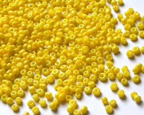 Perline Rocaille Giallo pastello