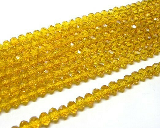 Cristalli cipolla Ambra 4x3 mm